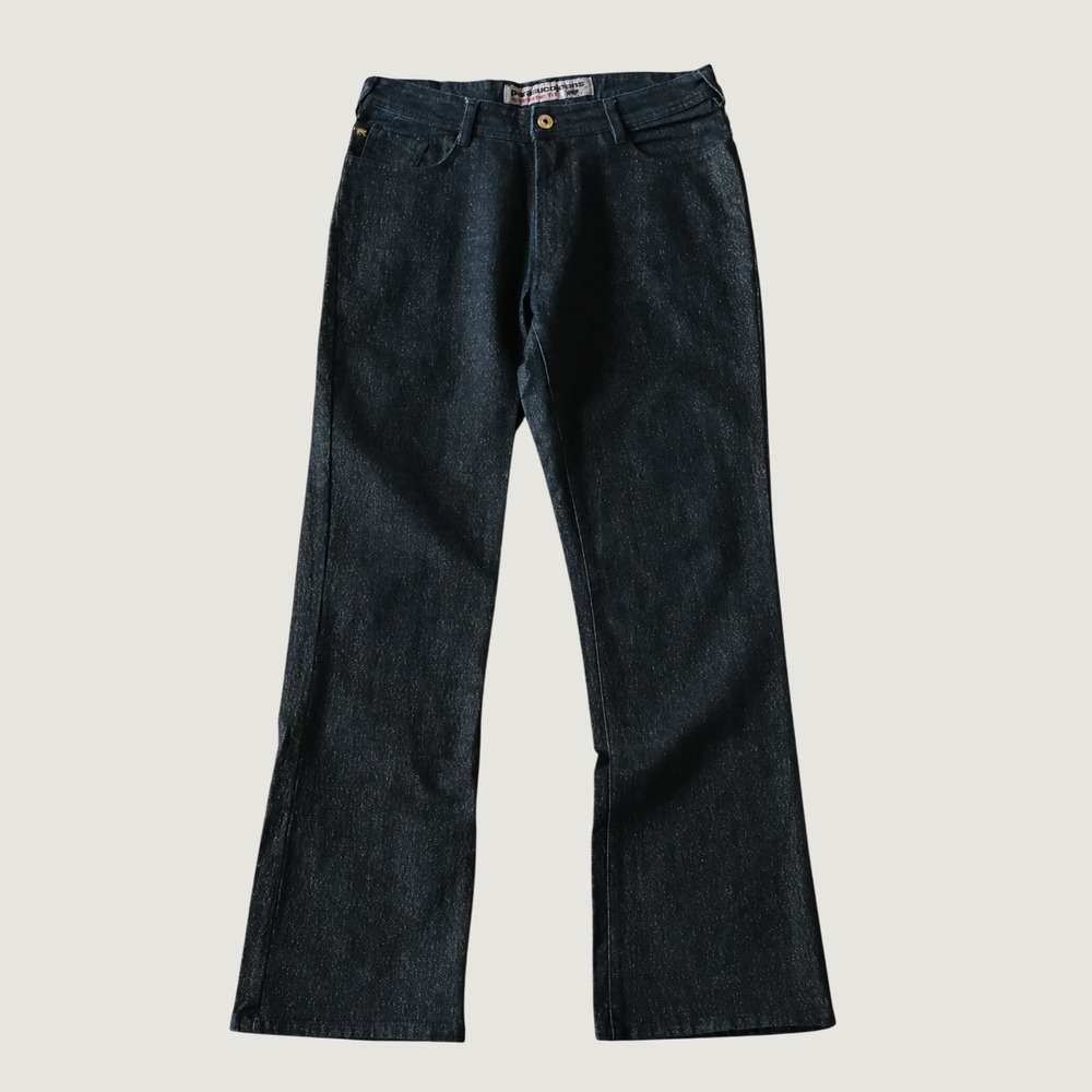 Parasuco Jeans Dark Wash Glitter Metallic Extreme Fit Denim 32 Y2K Bootcut 8121
